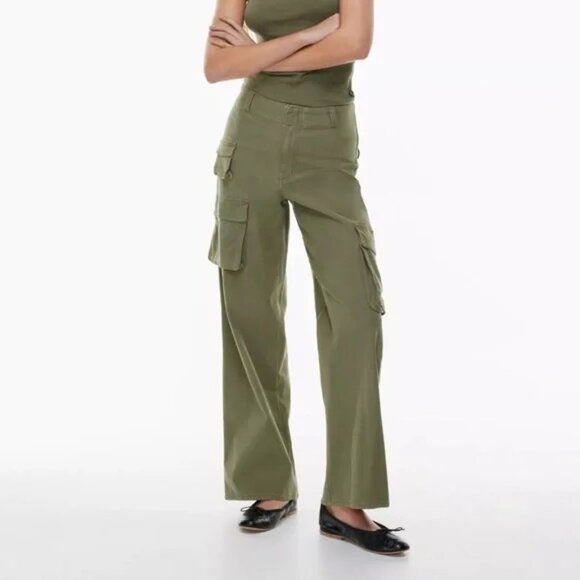 NWT Wilfred Free Sage Green Picture Cargo Pants - sz 8